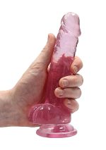 7"" / 18 cm Realistic Dildo With Balls - Pink - obrazek 7