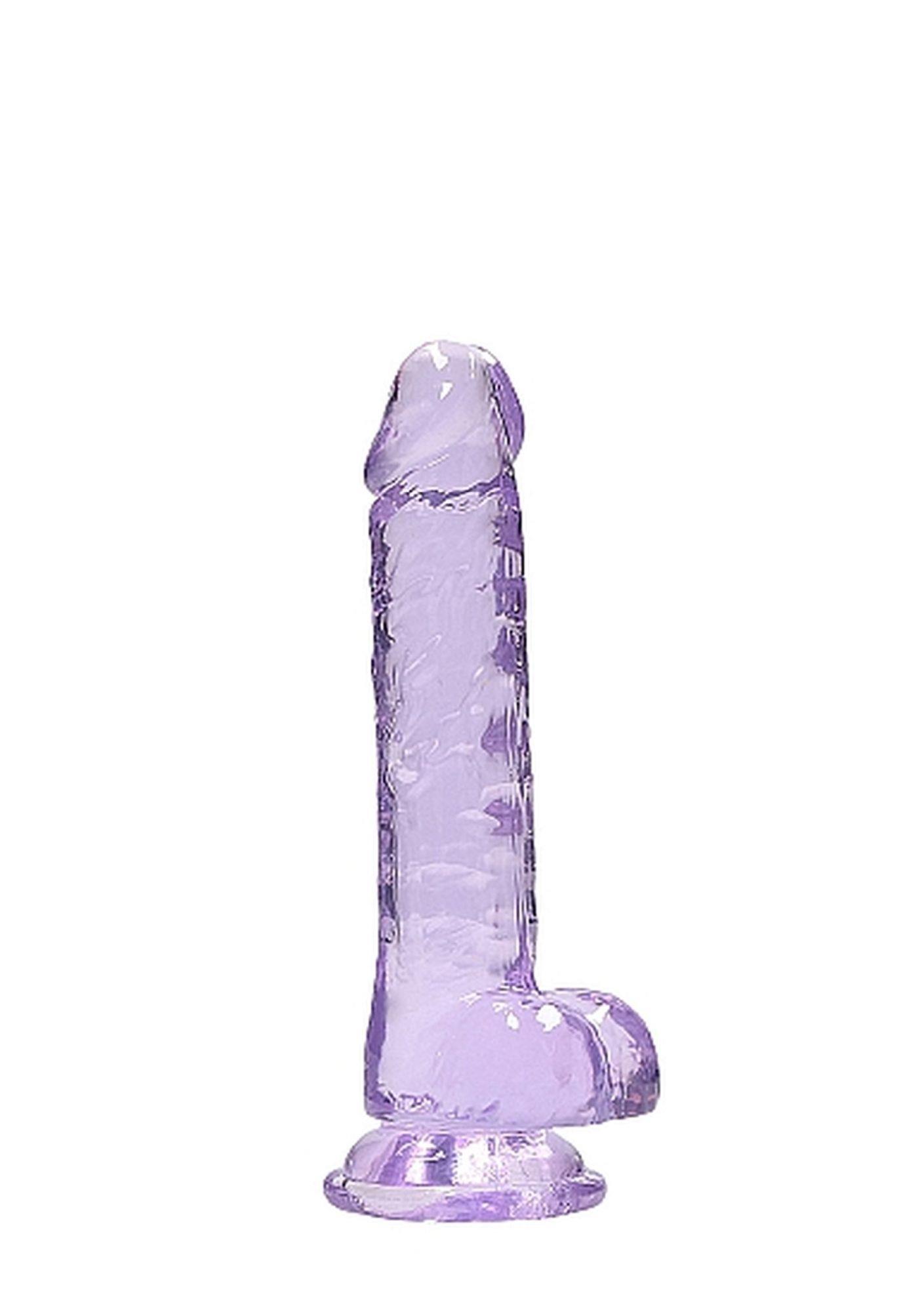 36-REA091PUR 7"" / 18 cm Realistic Dildo With Balls - Purple - obrazek 1