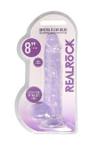 8"" / 20 cm Realistic Dildo With Balls - Purple - obrazek 2