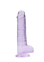 8"" / 20 cm Realistic Dildo With Balls - Purple - obrazek 4