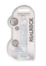 8"" / 20 cm Realistic Dildo With Balls - Transparent - obrazek 2