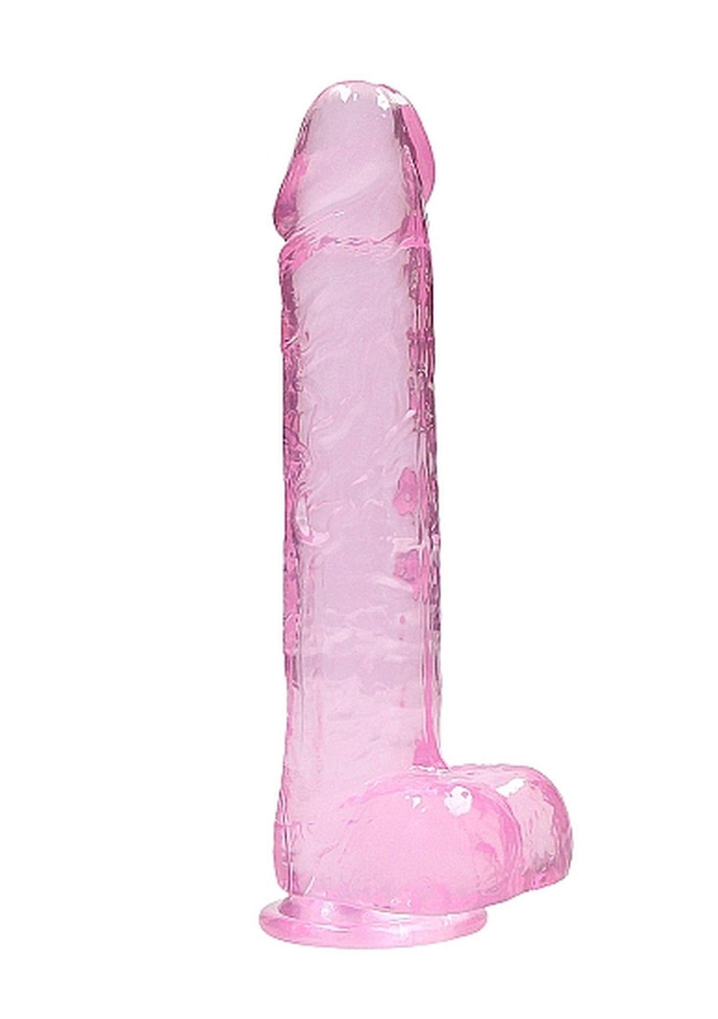 36-REA093PNK 9"" / 23 cm Realistic Dildo With Balls - Pink - obrazek 1