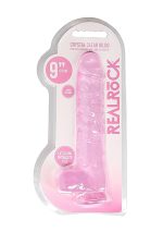 9"" / 23 cm Realistic Dildo With Balls - Pink - obrazek 2