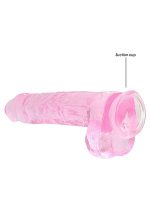 9"" / 23 cm Realistic Dildo With Balls - Pink - obrazek 5
