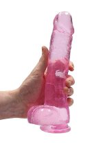 9"" / 23 cm Realistic Dildo With Balls - Pink - obrazek 7