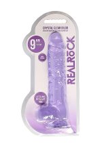 9"" / 23 cm Realistic Dildo With Balls - Purple - obrazek 2