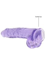 9"" / 23 cm Realistic Dildo With Balls - Purple - obrazek 5