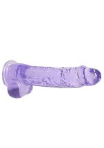 9"" / 23 cm Realistic Dildo With Balls - Purple - obrazek 6