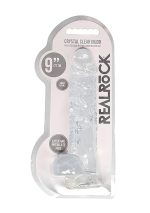 9"" / 23 cm Realistic Dildo With Balls - Transparent - obrazek 2