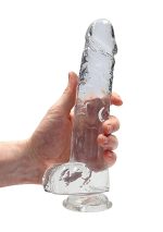9"" / 23 cm Realistic Dildo With Balls - Transparent - obrazek 7