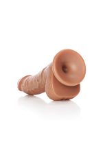 Curved Realistic Dildo  Balls  Suction Cup - 6""""/ 15,5 cm - obrazek 5