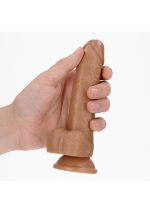 Curved Realistic Dildo  Balls  Suction Cup - 6""""/ 15,5 cm - obrazek 6