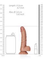 Curved Realistic Dildo  Balls  Suction Cup - 6""""/ 15,5 cm - obrazek 7