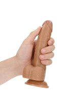 Curved Realistic Dildo Balls Suction Cup - 7""""/ 18 cm - obrazek 6