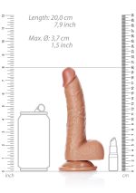 Curved Realistic Dildo Balls Suction Cup - 7""""/ 18 cm - obrazek 7