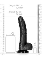 Curved Realistic Dildo Balls Suction Cup - 8""""/ 20,5 cm - obrazek 7