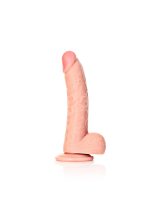 Curved Realistic Dildo  Balls  Suction Cup - 8""""/ 20,5 cm - obrazek 4