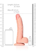 Curved Realistic Dildo  Balls  Suction Cup - 8""""/ 20,5 cm - obrazek 7
