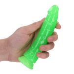 Slim Realistic Dildo with Suction Cup - Glow in the Dark - 6'' / 15,5 cm - obrazek 3