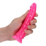 Slim Realistic Dildo with Suction Cup - Glow in the Dark - 6'' / 15,5 cm - obrazek 6