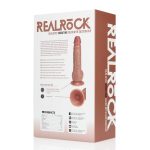 Vibrating Regular Straight Cock with Balls - 7" / 18 cm - Tan - obrazek 3