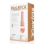 Vibrating and Rotating Straight Cock with Balls - 8 / 20,5 cm - Flesh - obrazek 3