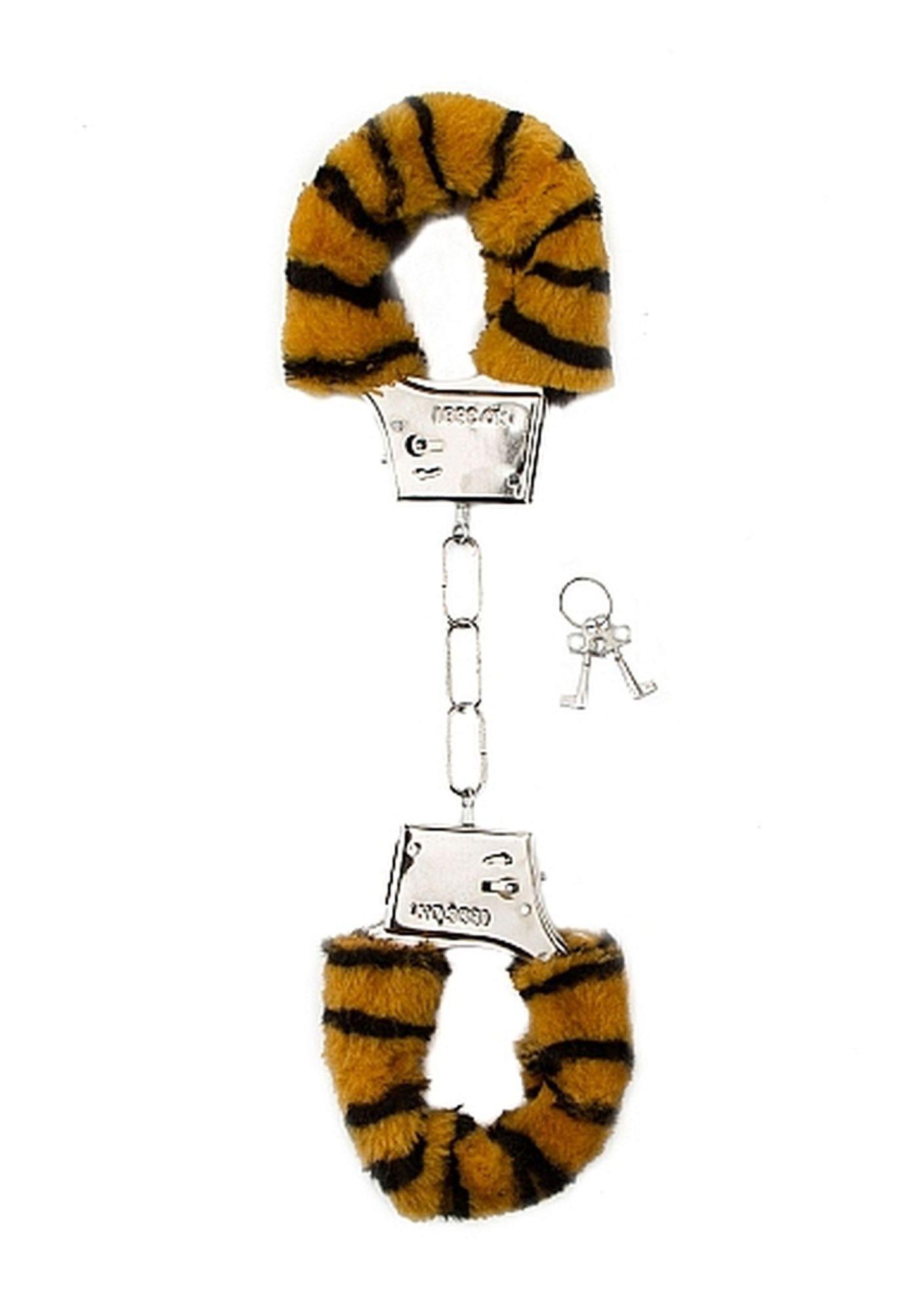36-SHT255TIG Furry Handcuffs - Tiger - obrazek 1