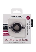 Gummy Ring - Large - Black - obrazek 2