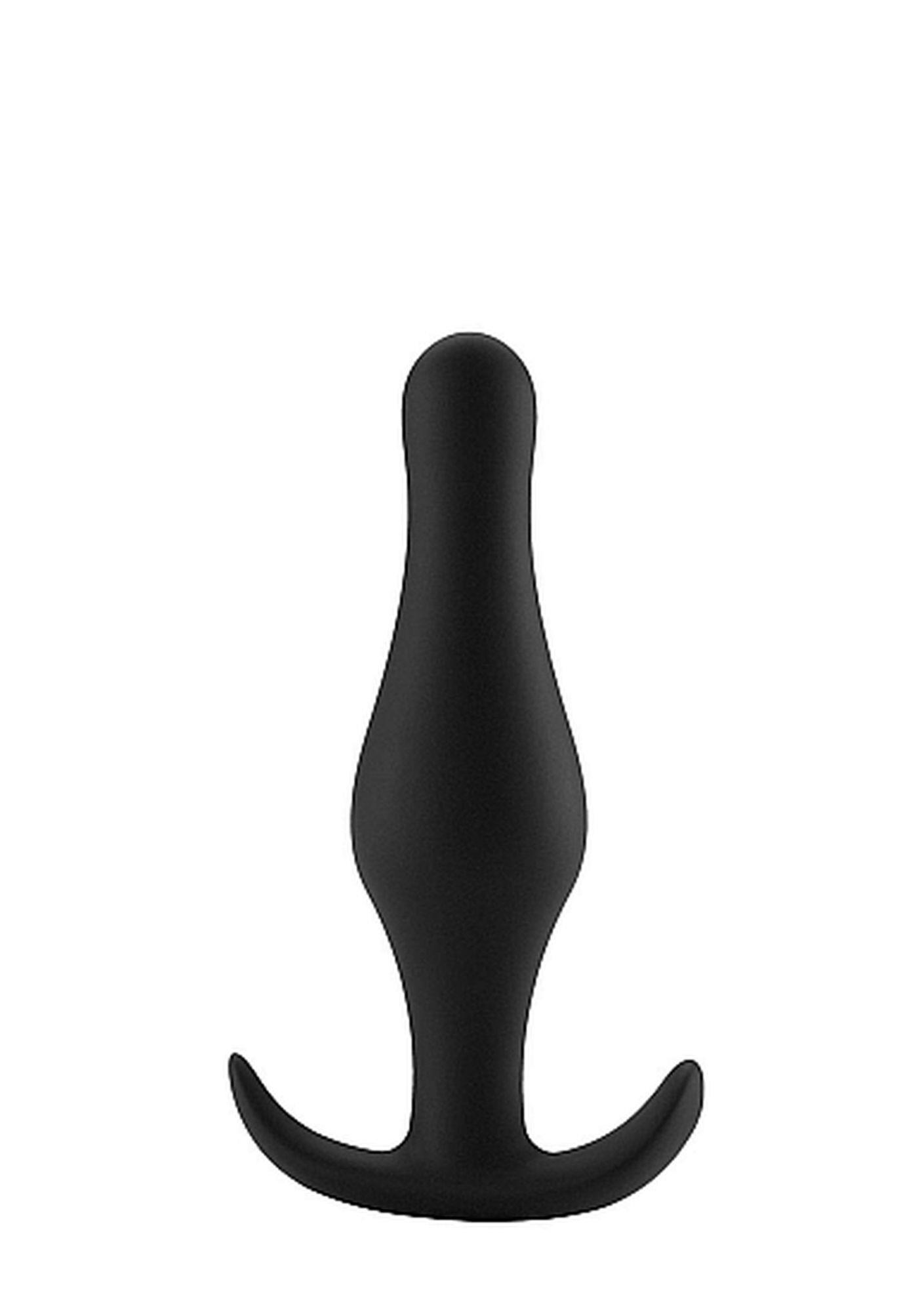36-SHT382BLK Butt Plug with Handle - Small - Black - obrazek 1