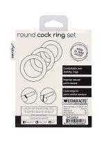 Round Cock Ring Set - Black - obrazek 3