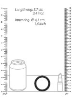 Round Cock Ring Set - Black - obrazek 4
