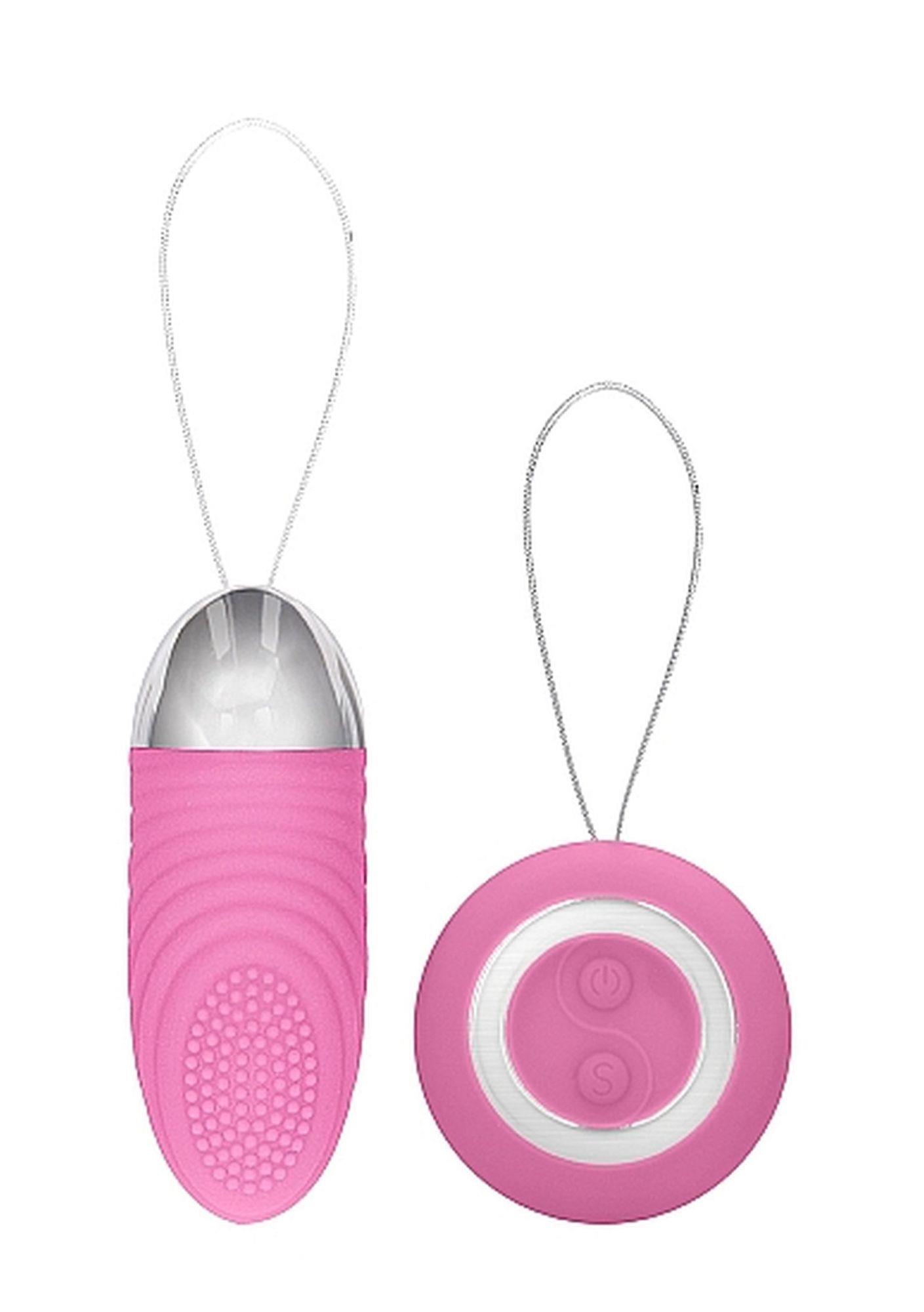 36-SIM076PNK Ethan - Rechargeable Remote Control Vibrating Egg - Pink - obrazek 1