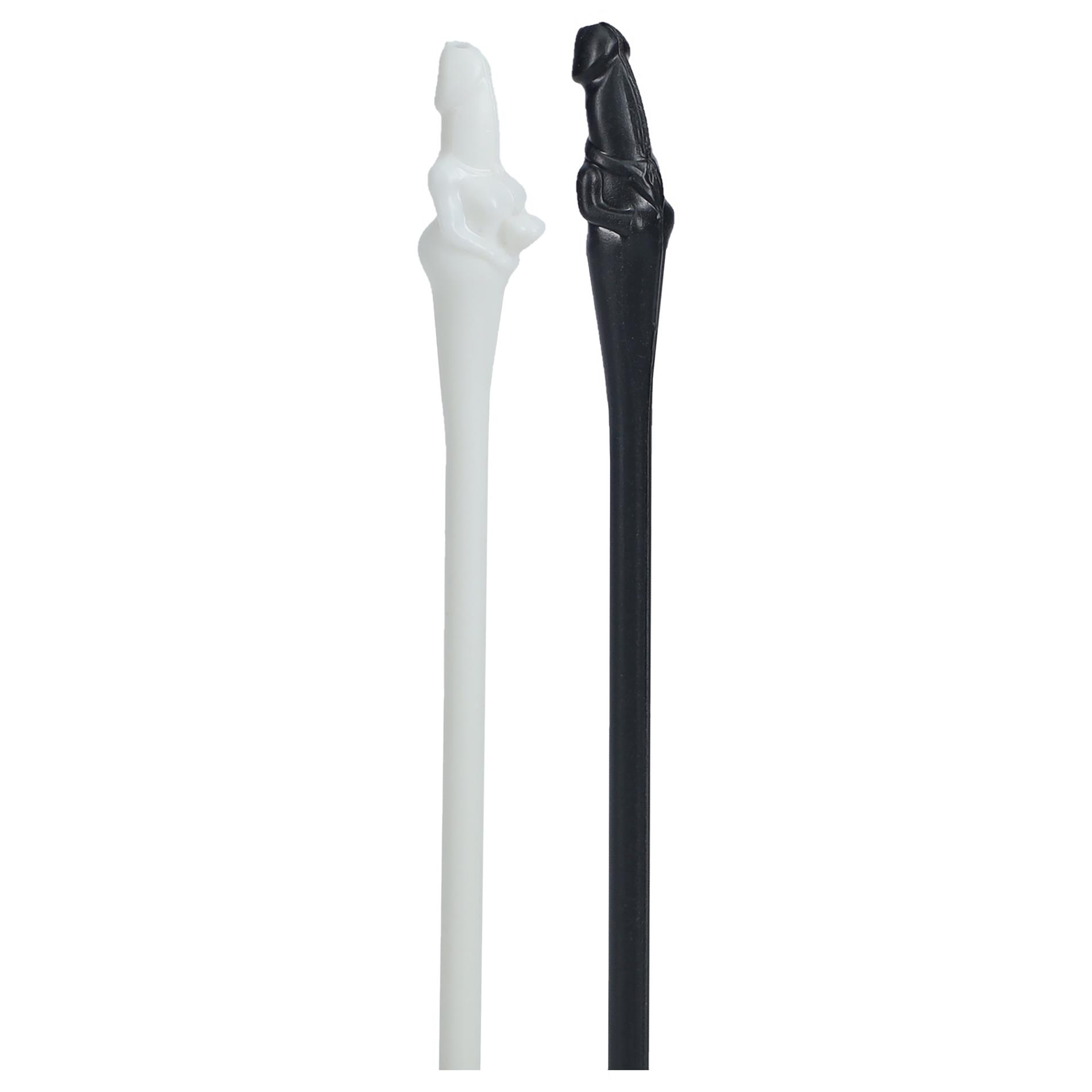 36-SLI247MUL1 Couples Straws - Black and White - obrazek 1