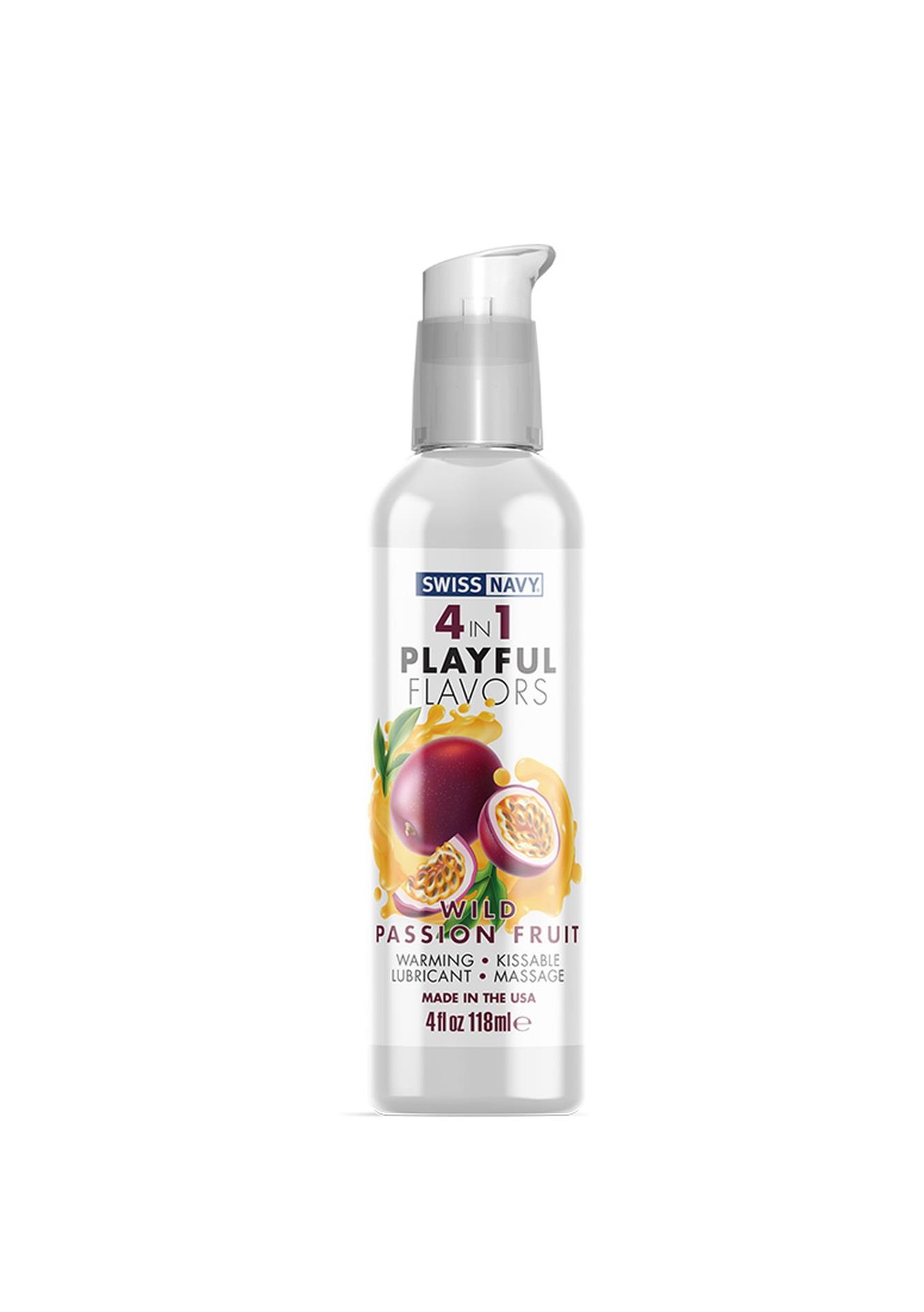 36-SN4N1FWPF4 4 In 1 Lubricant with Wild Passion Fruit Flavor - 4 fl oz / 118 ml - obrazek 1
