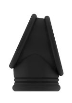 No.48 - Cockring with Ball Strap - Black - obrazek 2