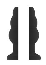 No.50 - Medium Hollow Tunnel Butt Plug - 4 Inch - Black - obrazek 3