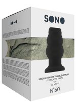 No.50 - Medium Hollow Tunnel Butt Plug - 4 Inch - Black - obrazek 4