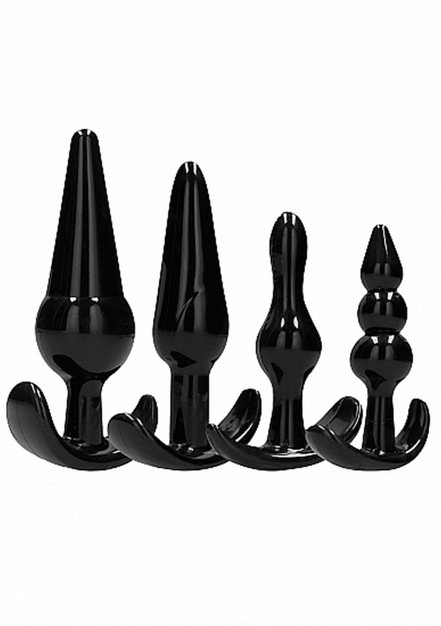 36-SON080BLK NO. 80 - 4-Piece Butt Plug Set - Black - obrazek 1