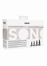 NO. 80 - 4-Piece Butt Plug Set - Black - obrazek 3