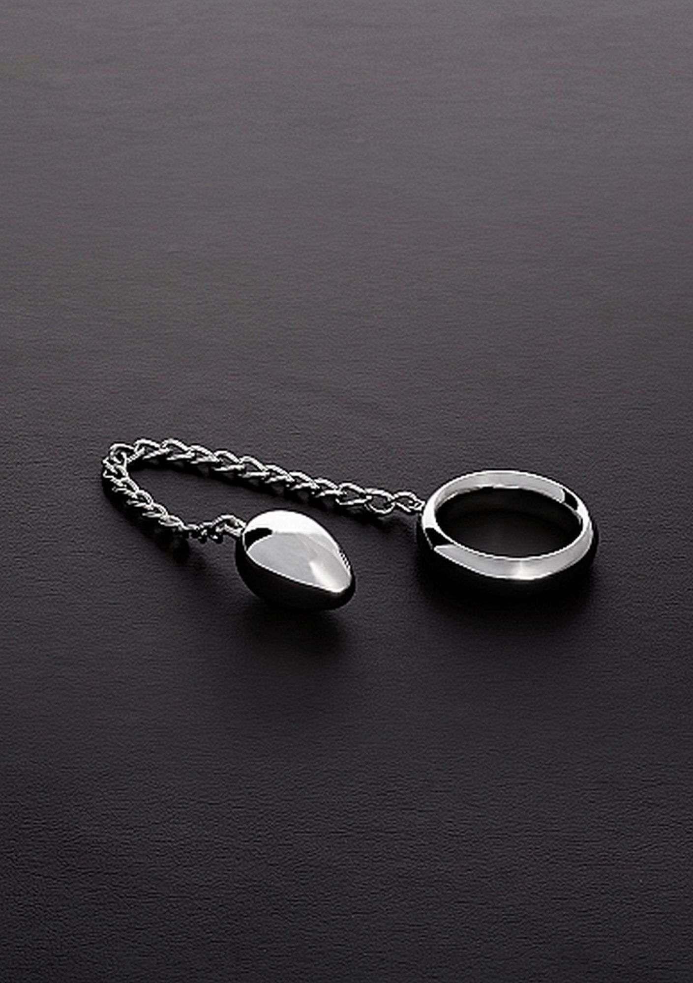 36-TBJ-2031-40 Donut C-Ring Anal Egg (40/40mm) with chain - obrazek 1
