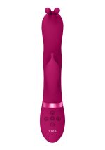 Gada - Vibrating Bunny Ear G-Spot Rabbit with Pulse Wave Shaft - obrazek 4