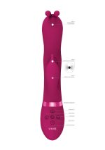 Gada - Vibrating Bunny Ear G-Spot Rabbit with Pulse Wave Shaft - obrazek 7