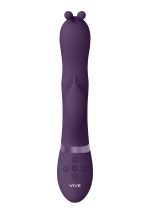 Gada - Vibrating Bunny Ear G-Spot Rabbit with Pulse Wave Shaft - obrazek 5
