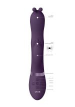 Gada - Vibrating Bunny Ear G-Spot Rabbit with Pulse Wave Shaft - obrazek 7