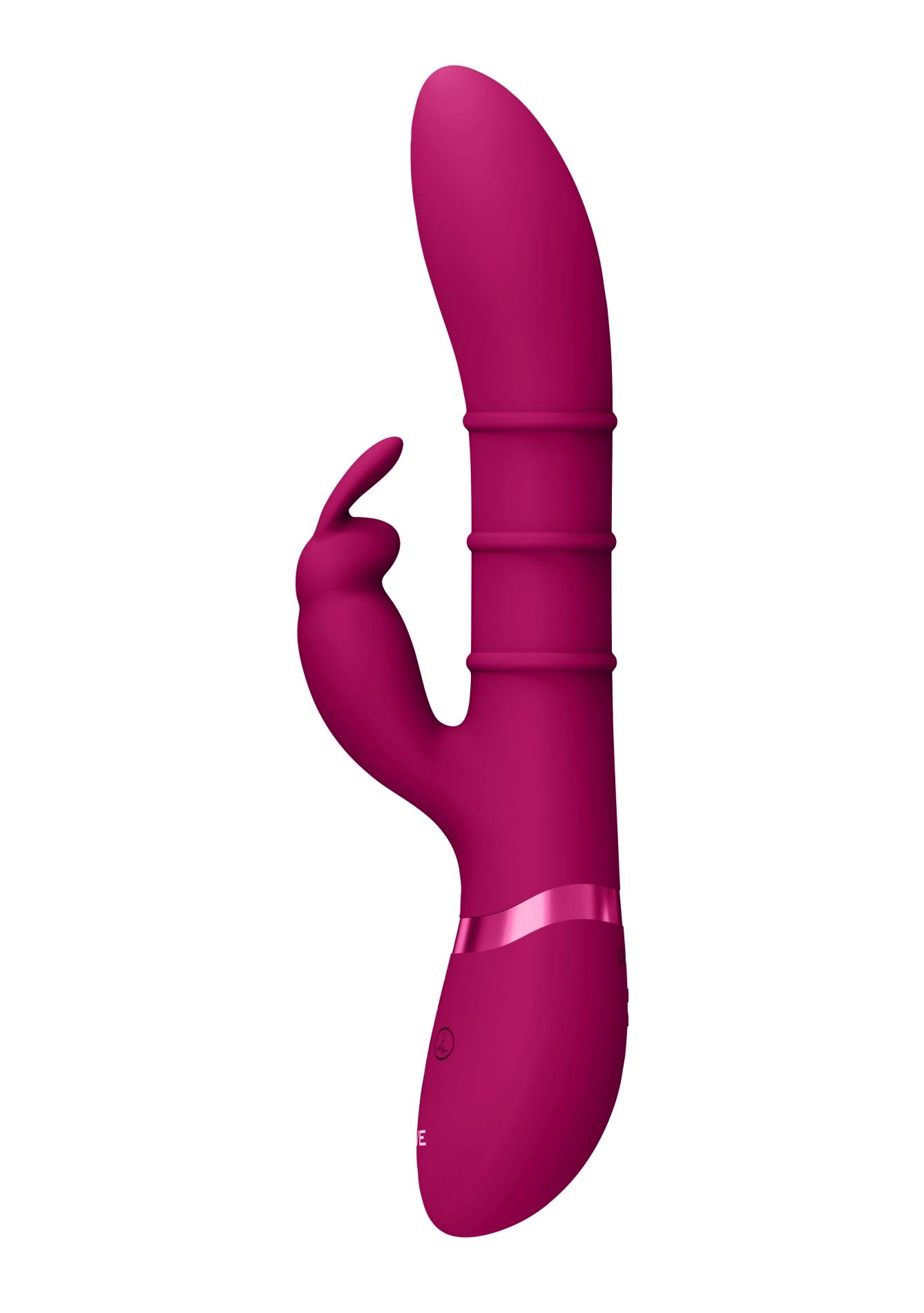 36-VIVE054PNK Stimulating Rings, Vibrating G-Spot Rabbit - Pink - obrazek 1