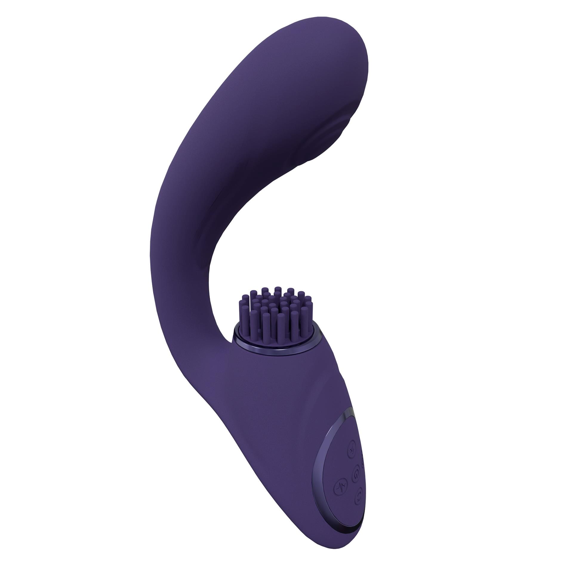 36-VIVE061PUR Gen - Rechargeable Triple Action G-Spot Vibrator with Pulse Wave and Vibrating Bristles - Purple - obrazek 1
