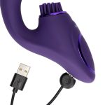 Gen - Rechargeable Triple Action G-Spot Vibrator with Pulse Wave and Vibrating Bristles - Purple - obrazek 11