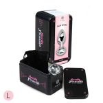CLEAR CRYSTAL JEWELLED METAL BUTT PLUG L