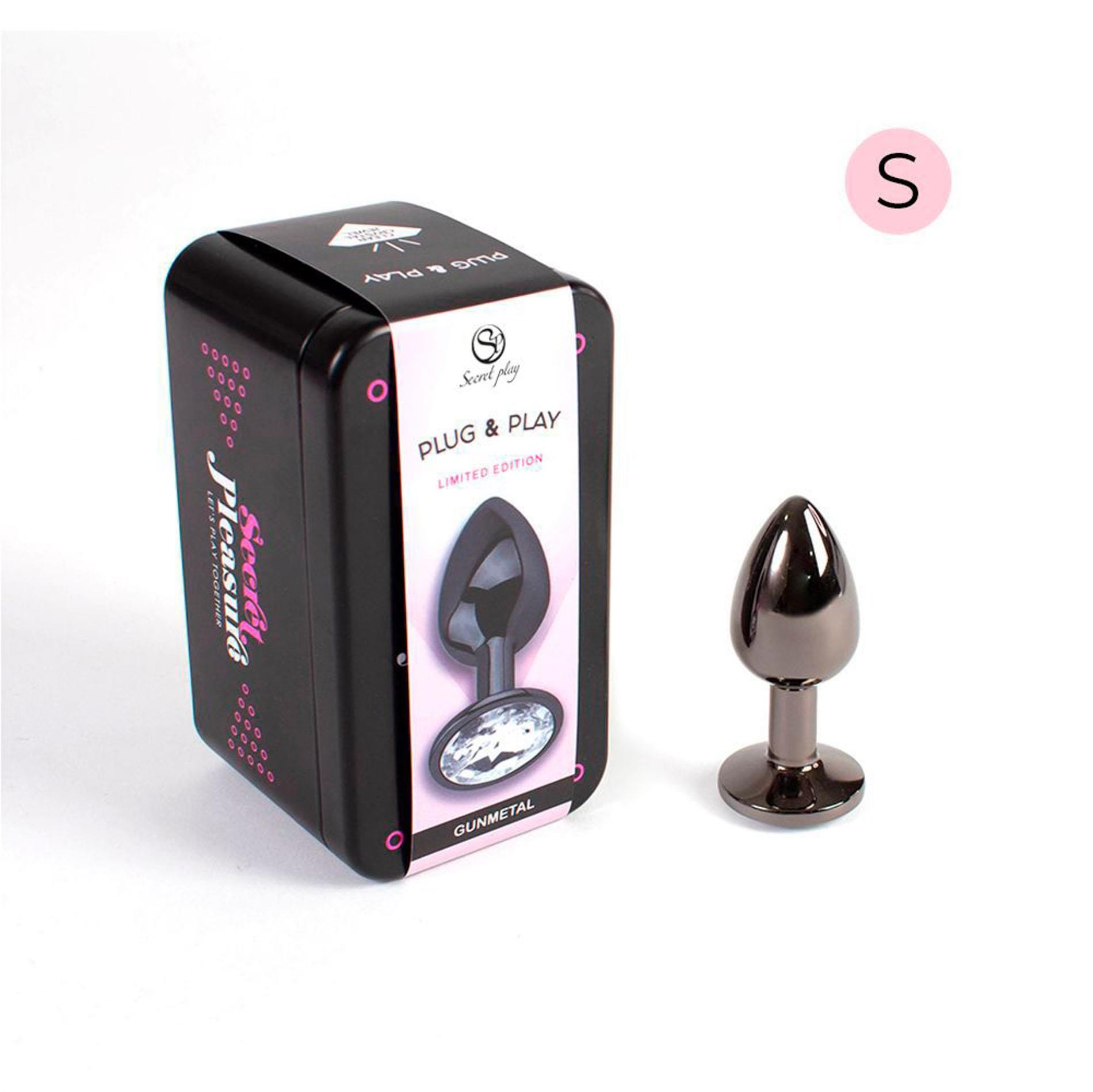 37-6154C_01 GUNMETAL BUTT PLUG S - obrazek 1