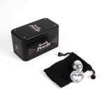 CLEAR CRYSTAL HEART METAL BUTT PLUG S - obrazek 2